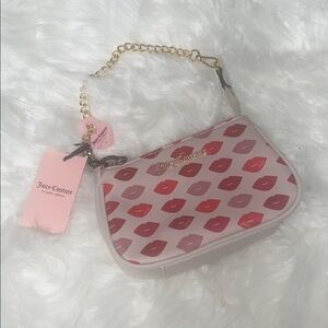 Juicy Couture Sealed with a Kiss Shoulder Mini Shoulder Bag Red / Pink Lips